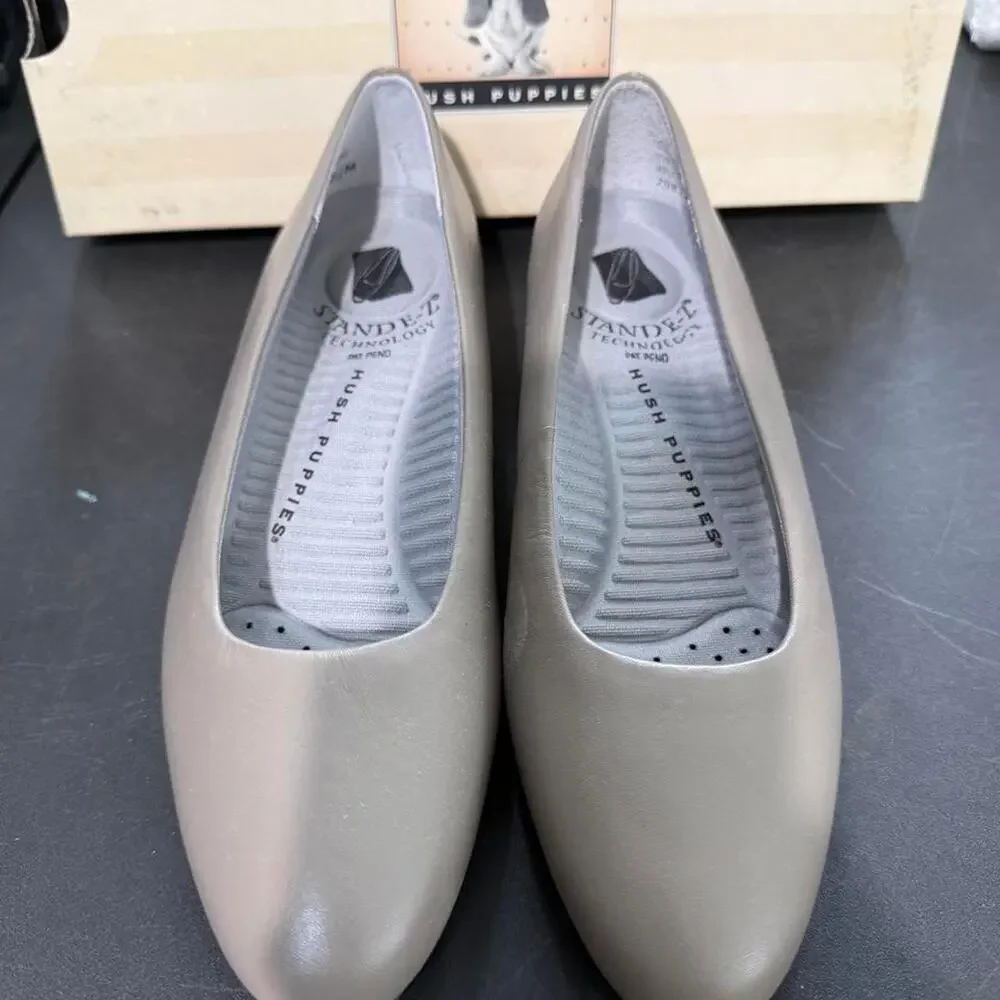 Hush Puppies Taupe Slip On womens 5.5